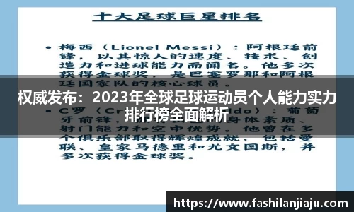 权威发布：2023年全球足球运动员个人能力实力排行榜全面解析