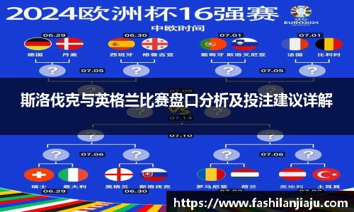 斯洛伐克与英格兰比赛盘口分析及投注建议详解