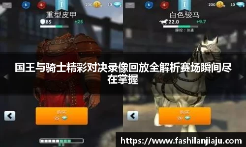 国王与骑士精彩对决录像回放全解析赛场瞬间尽在掌握
